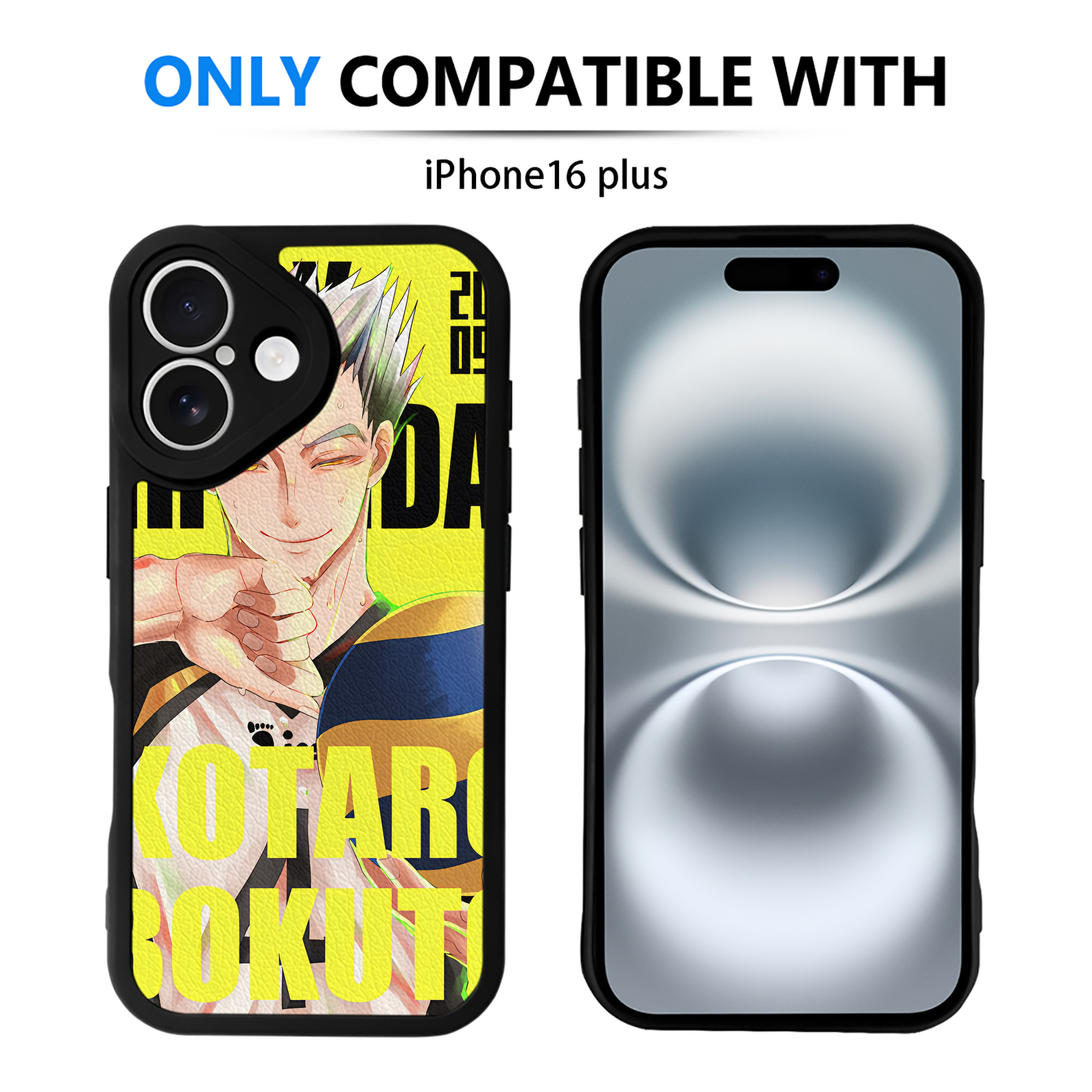 （画像用） ハイキュー!! Haikyu!! 【iPhone 16シリーズ対応】シリコンスマホケース（レザー調） 材質：シリコン